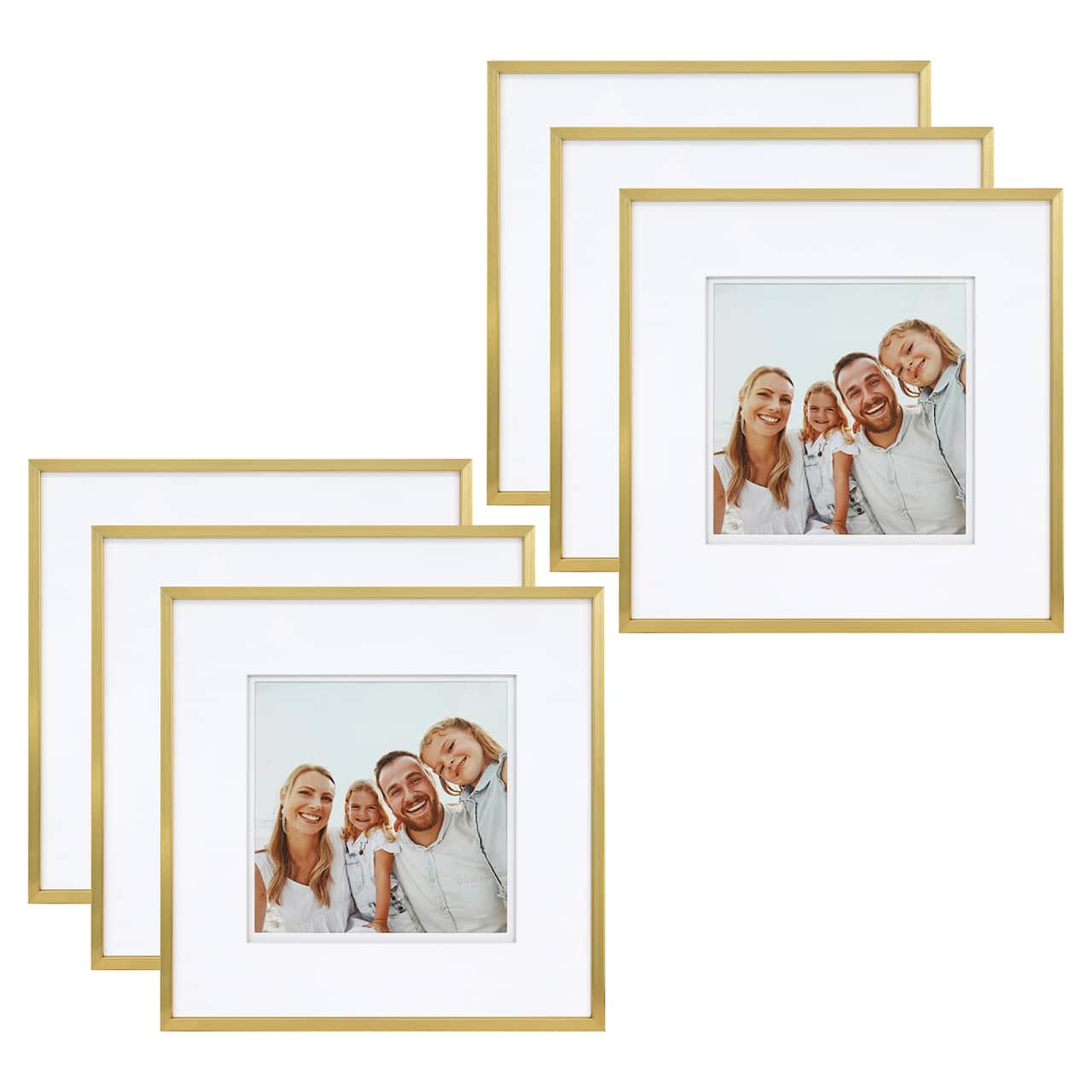 6 Pack: Gallery™ Gold Frame with Mat by Studio Décor®